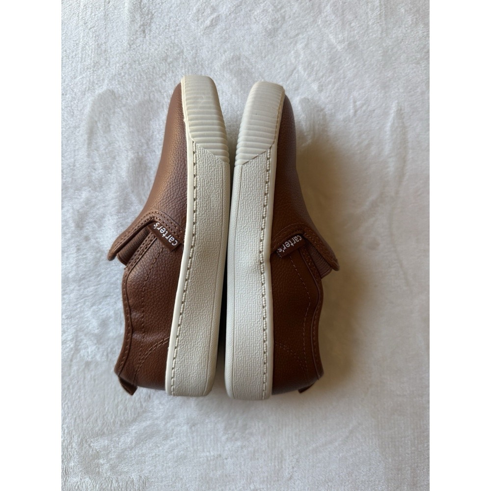 Carter's Brown Slip-On Casual Shoes US Size 1‎ Faux Leather Unisex Kids Low Top